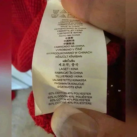 Michael Kors Cowl Neck Sweater Womens Red Cotton Blend Knit Size M Christmas - Picture 4 of 7